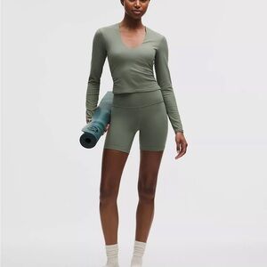 Lululemon Athletica Sage Green Bike Shorts